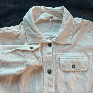 Free People Ruby Jacket Soft Distressed Oversized Shacket Women's Size Medium